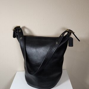 Vintage Coach Black Duffle Sac #9085